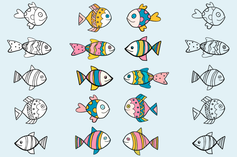 cute-doodle-fish-clipart-set-hand-drawn-sea-animal-clip-art