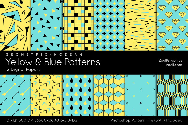 yellow-and-blue-modern-geometric-digital-papers