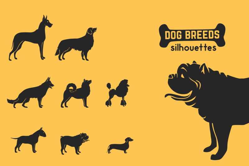 25-dog-vector-silhouettes-set