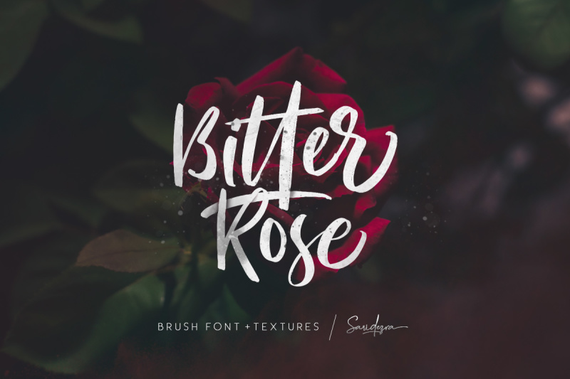 bitter-rose-brush-font-textures