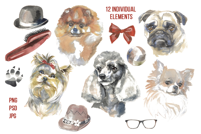 cute-dogs-watercolor-set