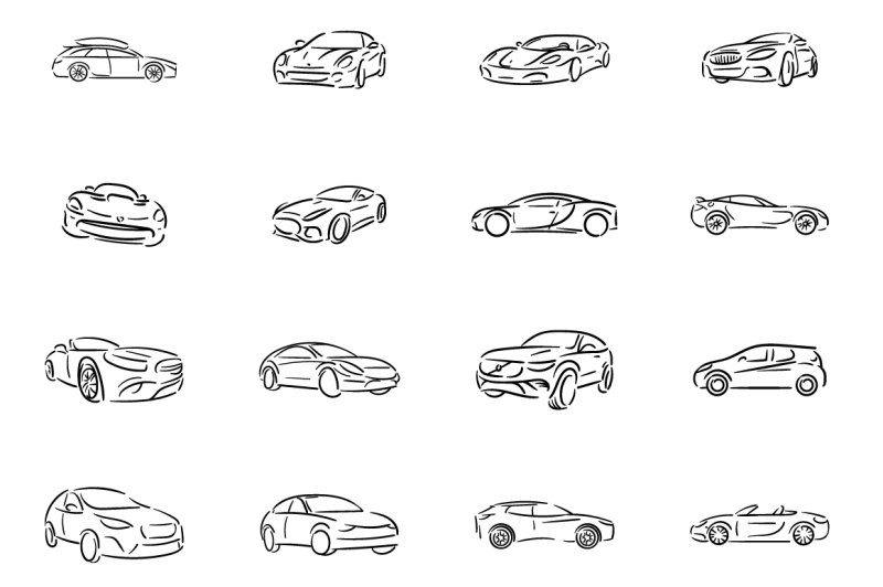 automobile-icon-illustration-set
