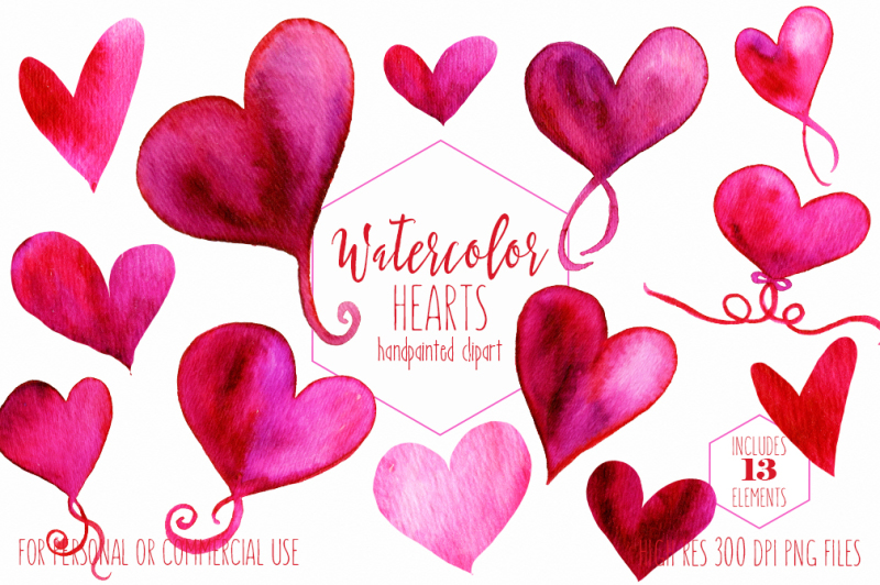 hand-painted-watercolor-hearts