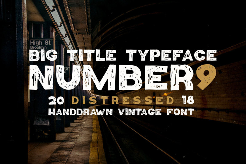number9-handdrawn-vintage-font