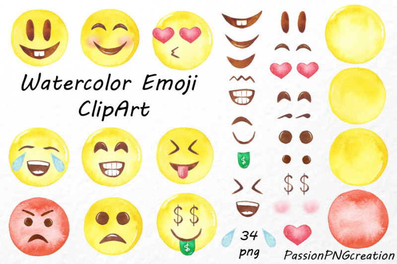watercolor-emoji-clipart