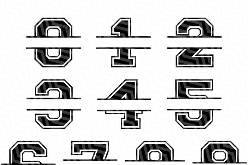 Download Varsity Split Font Svg Full Alphabet Numbers By Newsvgart Thehungryjpeg Com