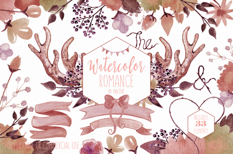 rustic-floral-deer-antler-graphics