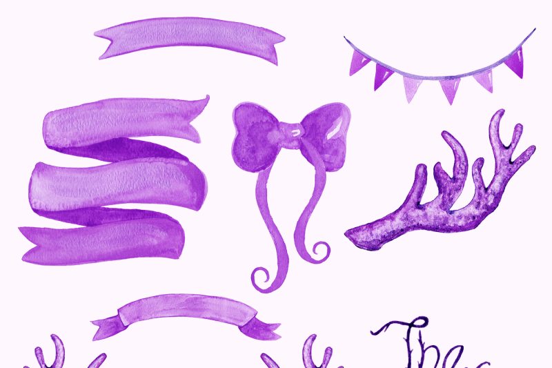 rustic-ultra-violet-floral-antlers