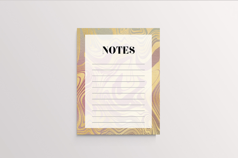 printable-notes-page-liquid-gold