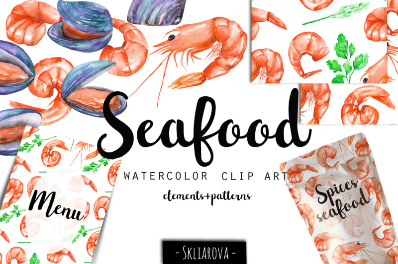 seafood-watercolor-clip-art