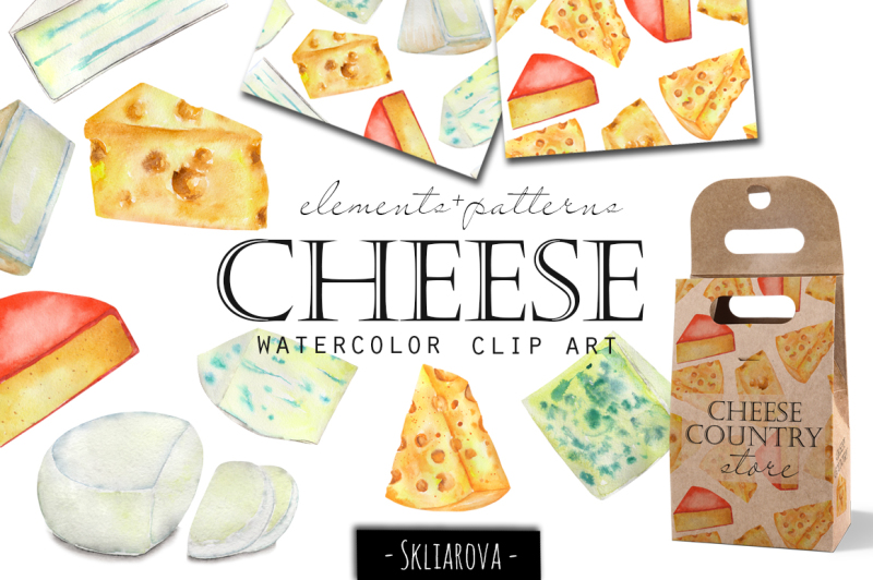 cheese-watercolor-clip-art