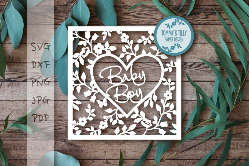 Download Baby Boy Heart Frame Cutting File SVG DFX PNG JPG PDF By Tommy and Tilly Design | TheHungryJPEG.com