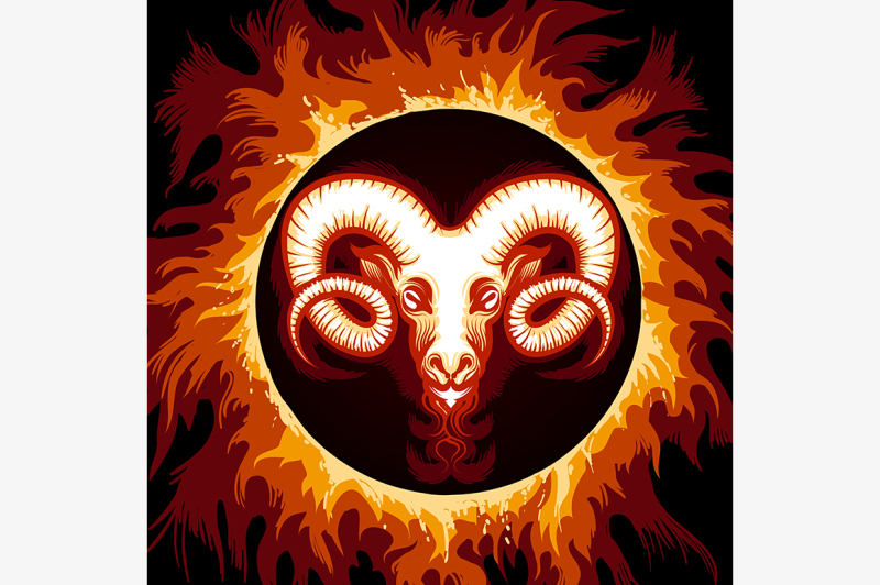 zodiac-sign-of-aries-in-fire-circle