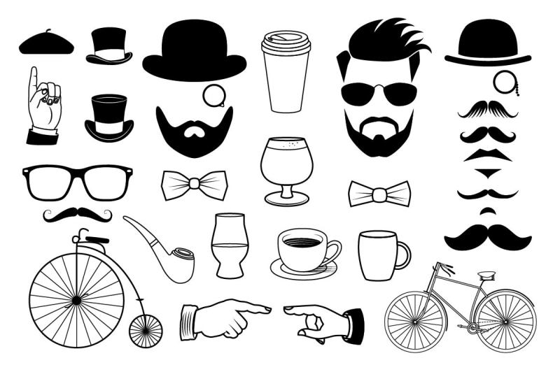 hipster-graphics-clipart-set