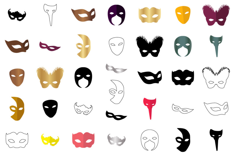 carnival-mask-set-in-vector