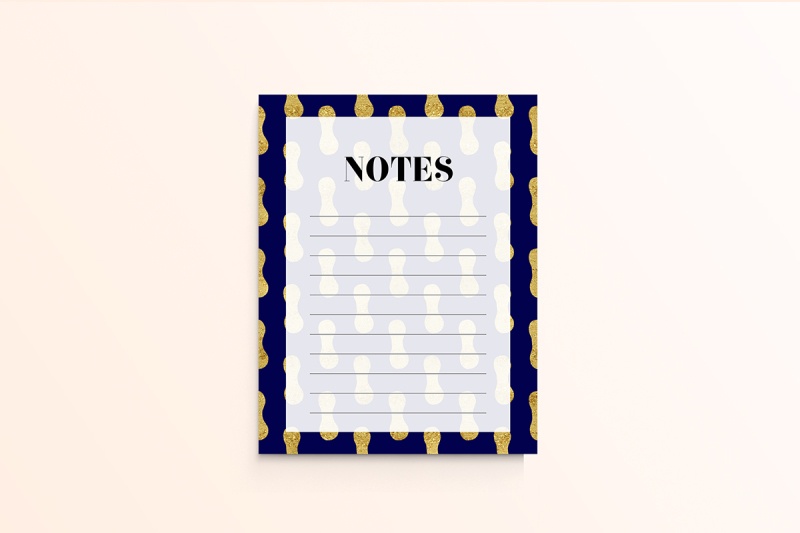 gold-and-navy-printable-notes-page
