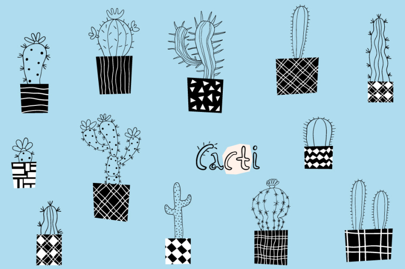 cute-modern-cactus-clipart-black-and-white-hand-drawn-cacti-clip-art