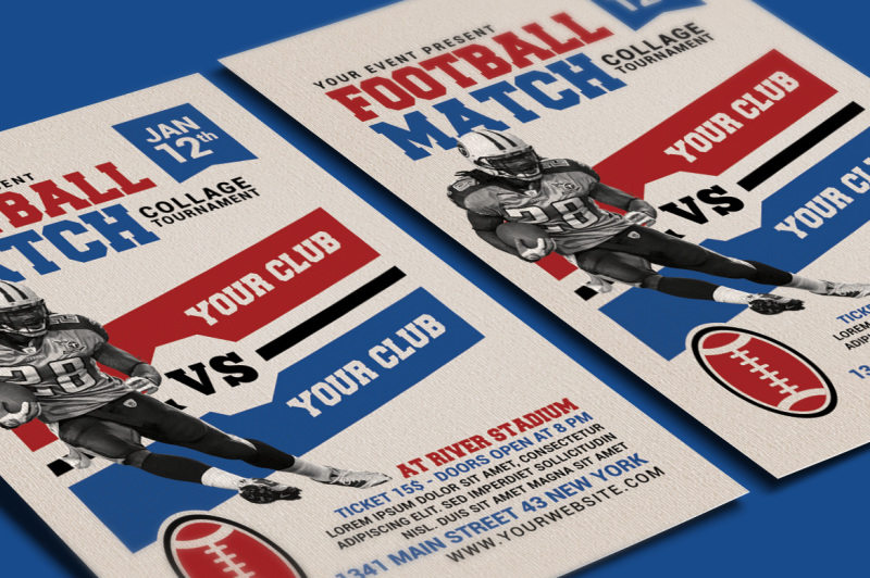 american-football-match-flyer
