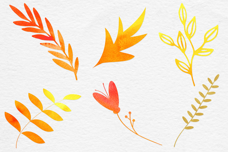 watercolor-and-gold-botanical-clipart