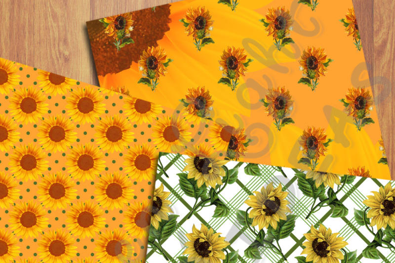 sunflower-digital-papers-floral-backgrounds