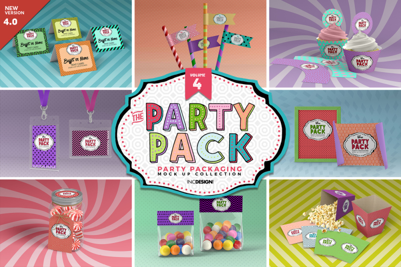 Download The Party Pack Mock Ups Vol.4 PSD Mockup