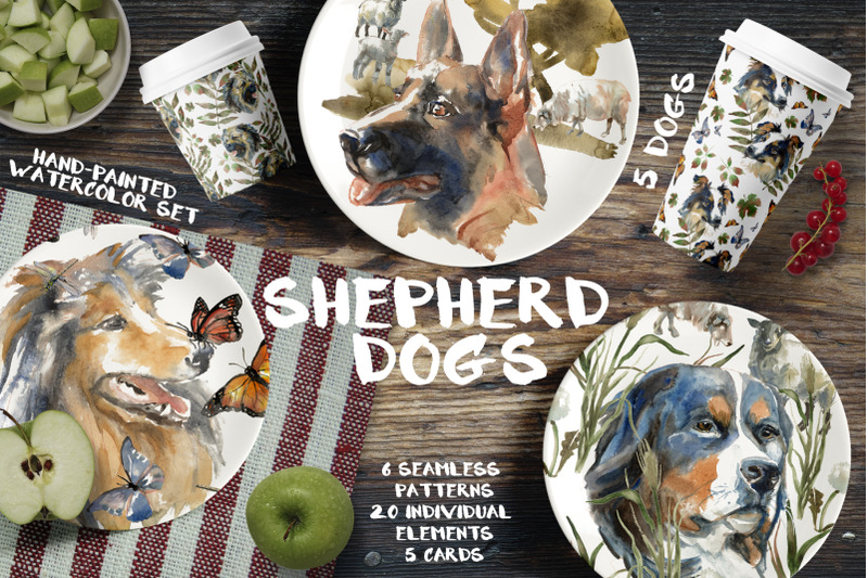 shepherd-dogs-watercolor-set