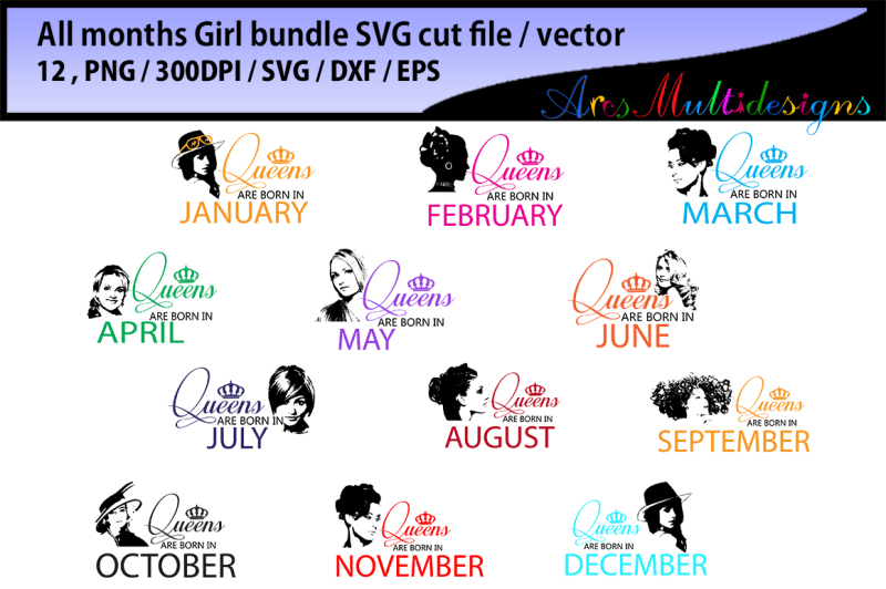 all-months-girl-svg-vector-bundle-eps-png-dxf-jan-girl-feb-gi