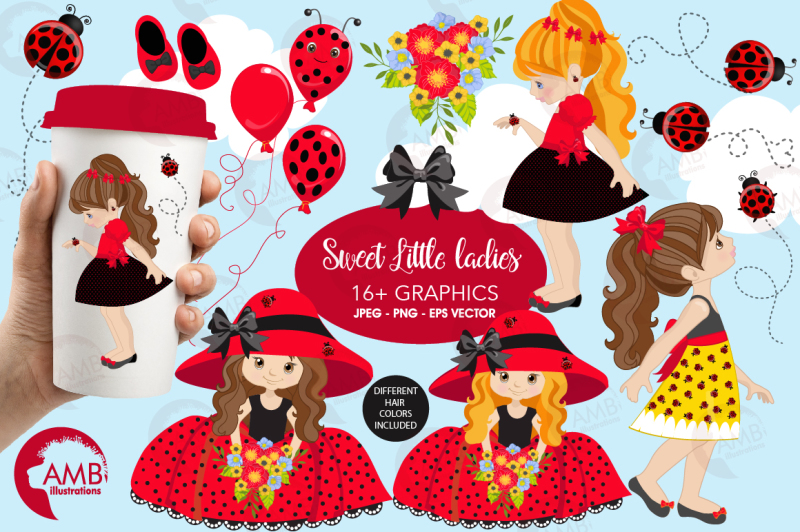 ladybug-girls-clipart-graphics-illustrations-amb-1056