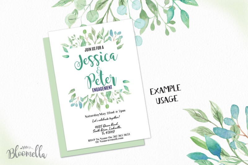 watercolor-clipart-frames-png-files-greenery-leaves-leaf-pretty