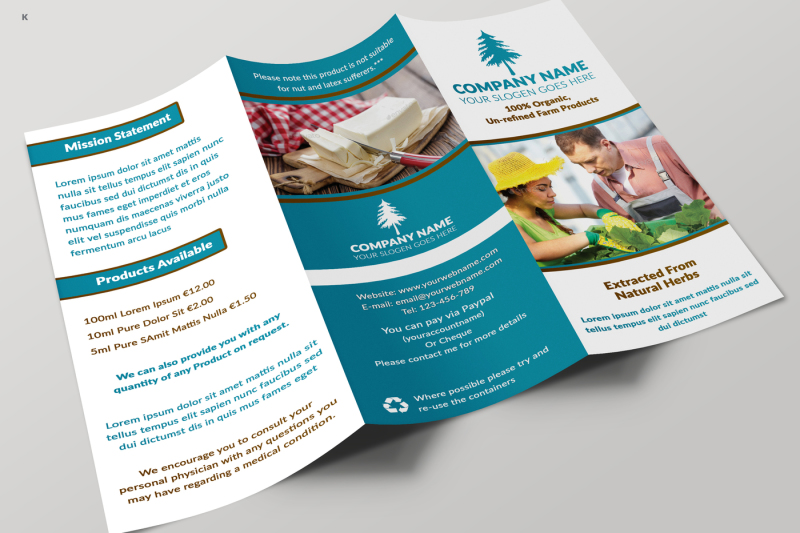 farm-products-trifold-template