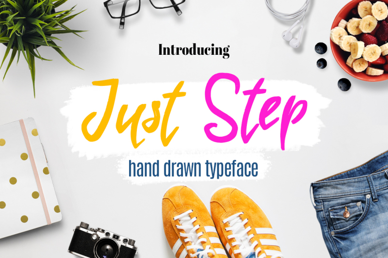 just-step-typeface-hand-drawn-font