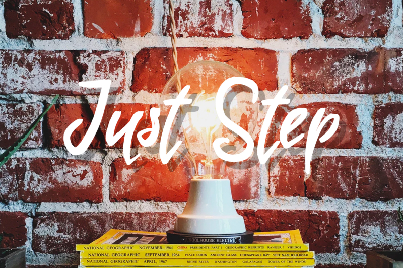 just-step-typeface-hand-drawn-font