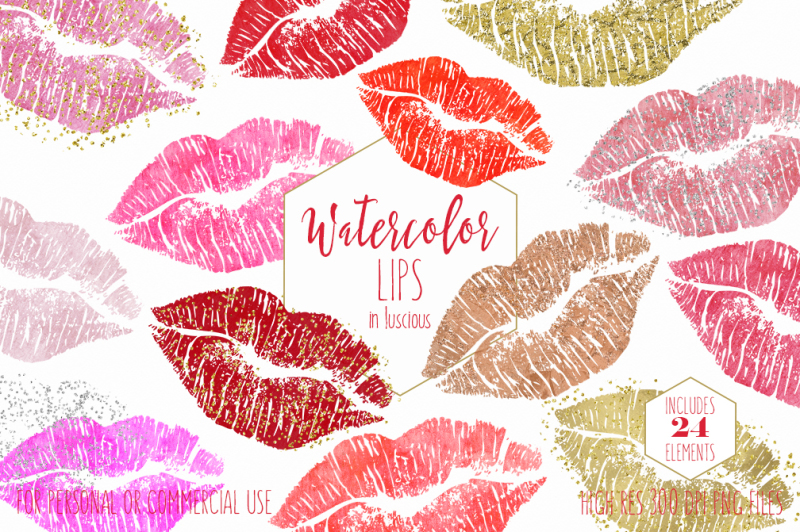 watercolor-lips-kissing-lipstick-smear-makeup-blog-clipart