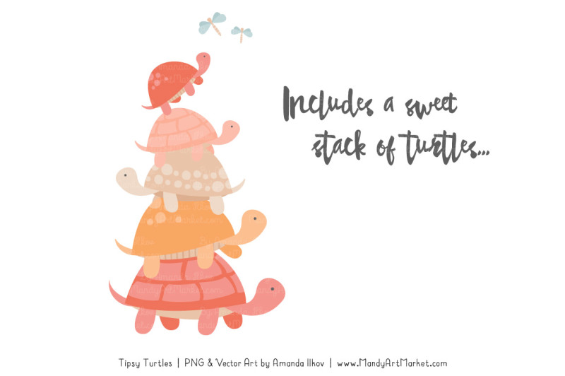 sweet-stacks-tipsy-turtles-stack-clipart-in-antique-peach