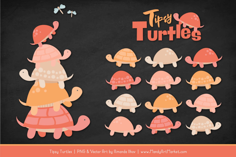 sweet-stacks-tipsy-turtles-stack-clipart-in-antique-peach