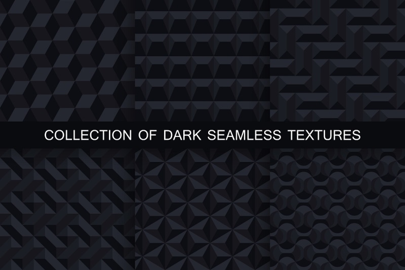 black-geometric-seamless-3d-textures