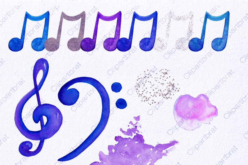 watercolor-music-clipart-royal-blue-purple-musical