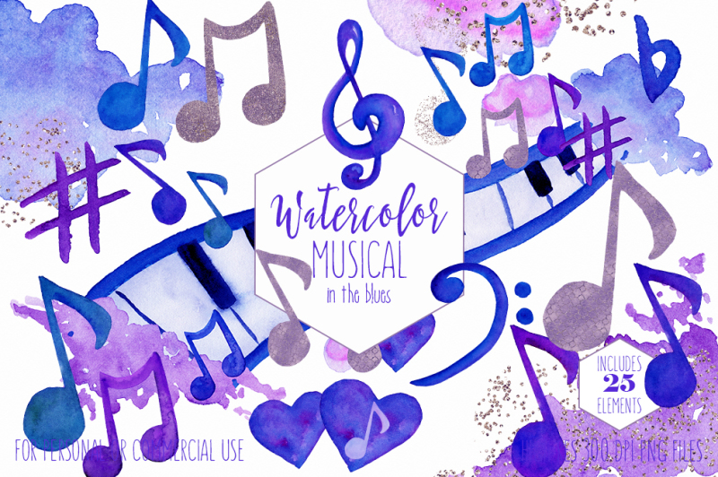 watercolor-music-clipart-royal-blue-purple-musical