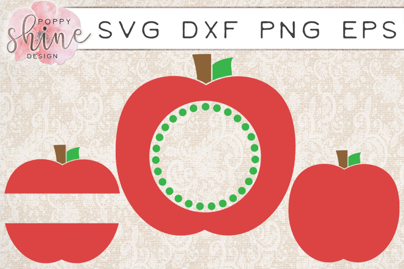 apple-monogram-frame-bundle-of-6-svg-png-eps-dxf-cutting-files