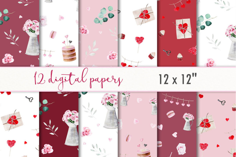 valentines-digital-paper-set