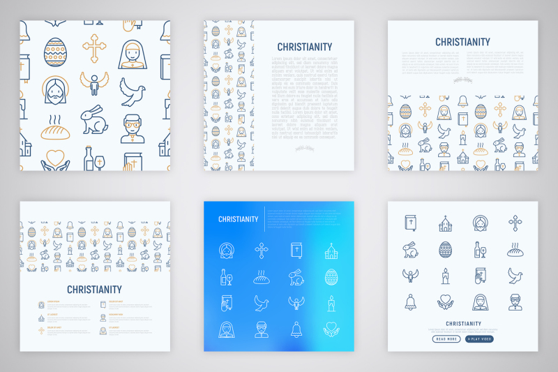 christianity-icons-set-concept