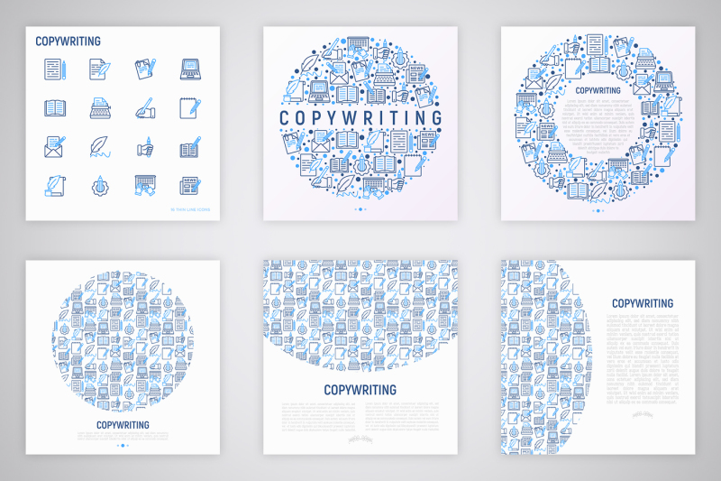 copywriting-icons-set-concept