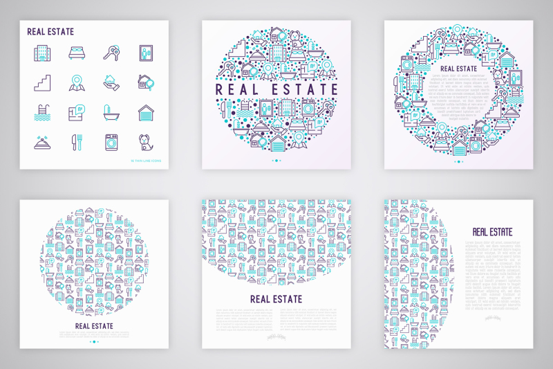 real-estate-icons-set-concept