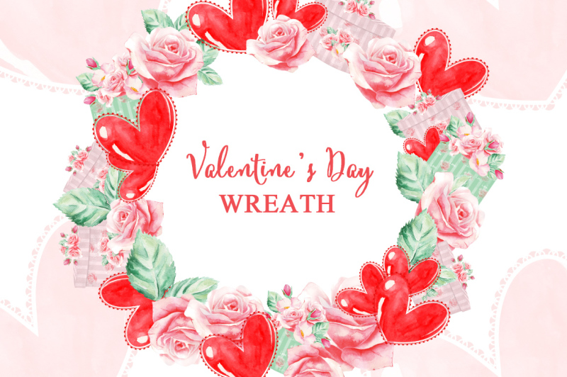 valentine-s-day-wreath-heart-balloons-retro-red-gift-wreath