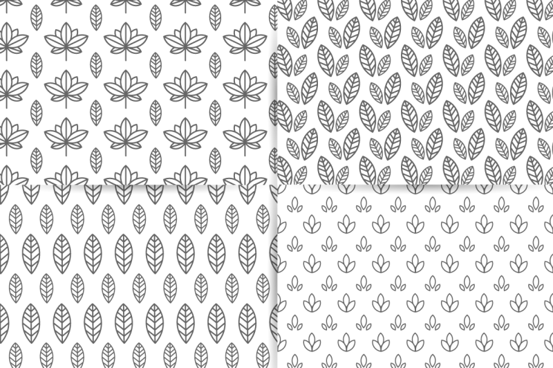 leaves-seamless-patterns-set