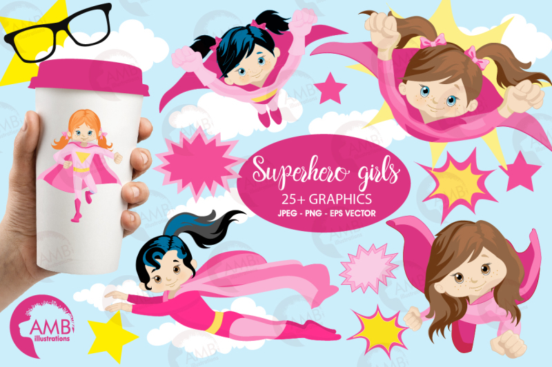superhero-girls-clipart-graphics-illustrations-amb-1034