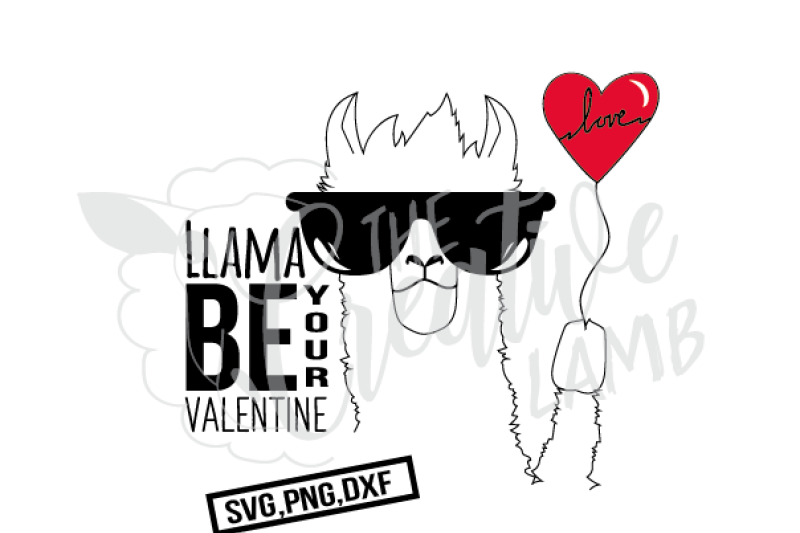 Llama Be Your Valentine SVG by Designbundles