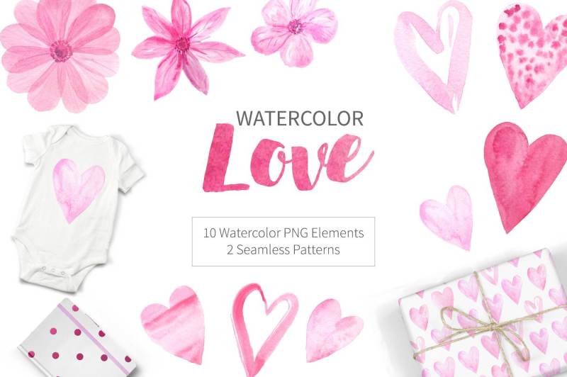 watercolor-love-mini-set