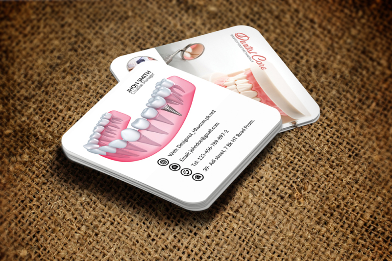 dentist-mini-contact-card-template