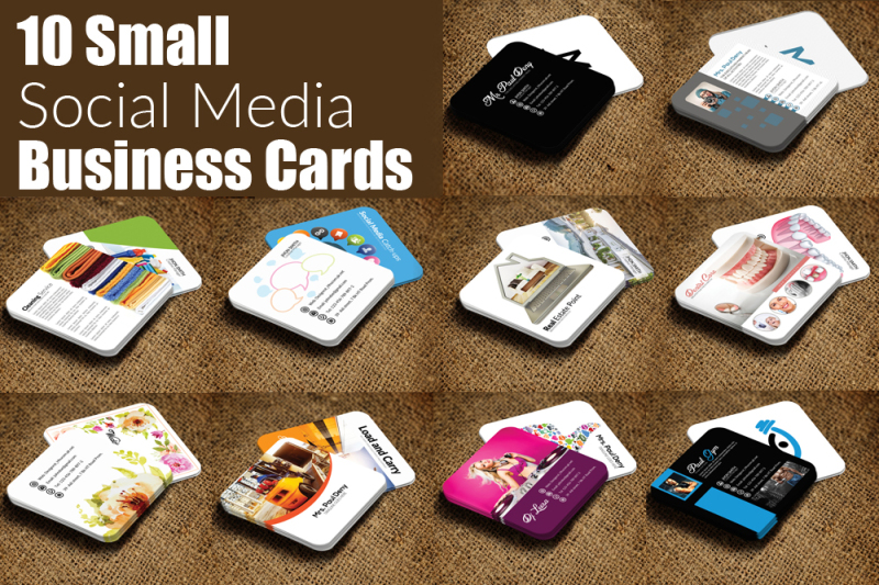10-mini-social-media-business-cards-bundle